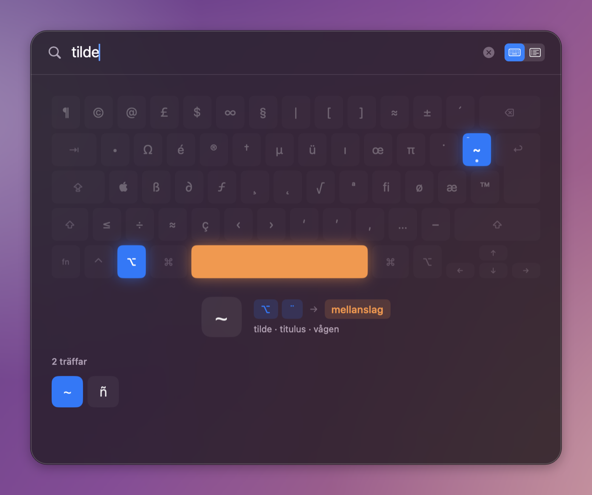 Tangent deadkey